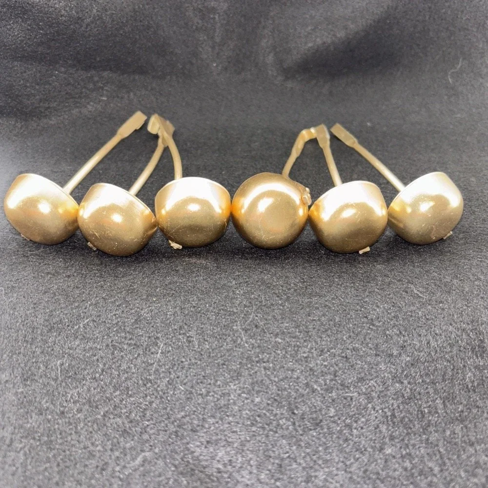 Vintage Chadwick Miller Co. Mini Gold Tone Aluminum Ladles Made In Japan 6pc